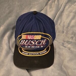 Vintage 1999 NASCAR Busch Series Blue Cap, Snapback, Made In The USA
